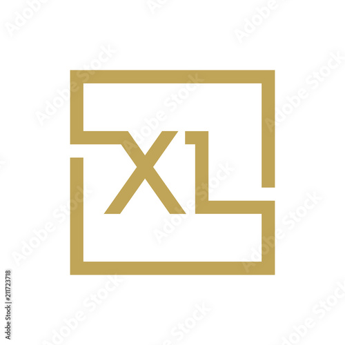 two letter logo line square XA TO XZ