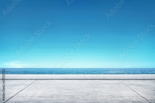 Pier with seascape view