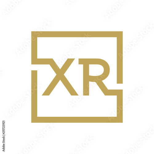 two letter logo line square XA TO XZ