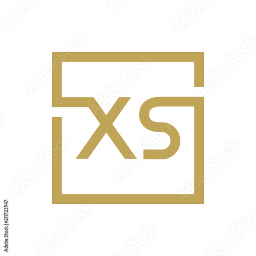 two letter logo line square XA TO XZ