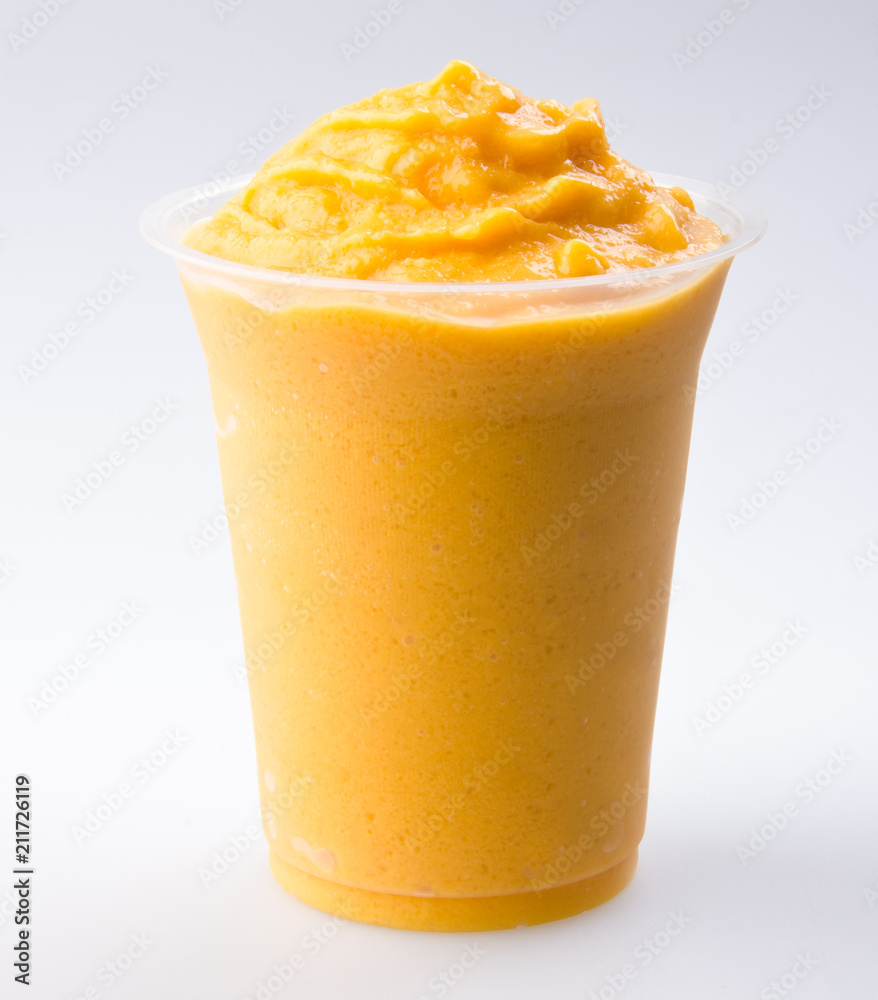mango yogurt, milk shake isolated on white mango yogurt, milk shake isolated on white