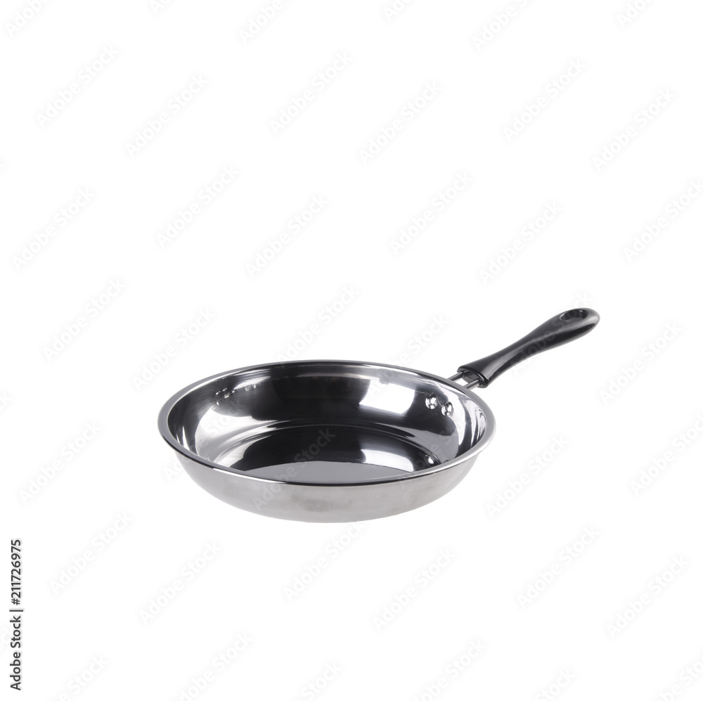 pan. stainless pan isolated on white background pan. stainless pan isolated on white background