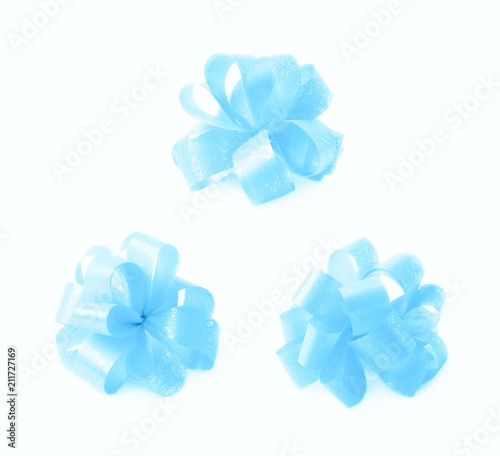 Decorational tape bow isolated