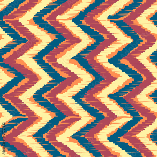 Abstract Ikat and boho style handcraft fabric pattern. Traditional Ethnic design for clothing and textile background, carpet or wallpaper