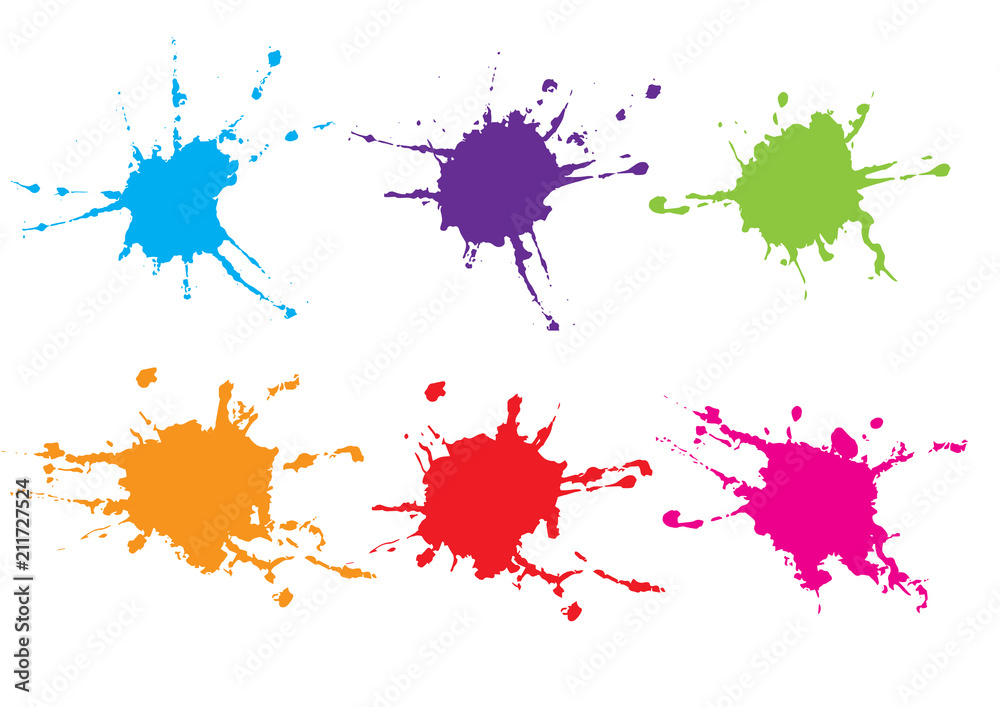 vector splatter color pack design. illustration vector design