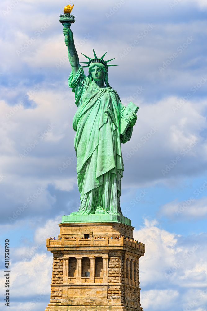 Fototapeta premium Statue of Liberty (Liberty Enlightening the world) near New York. Close-up. USA.