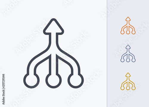 Merged Arrows - Pastel Stroke Icons . A professional, pixel-aligned icon . photo