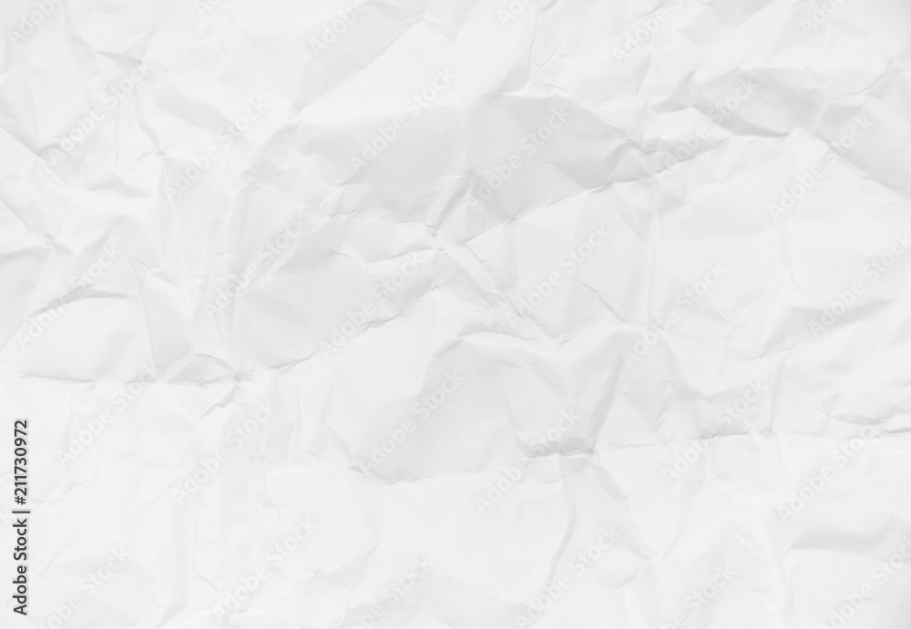 White crumpled paper for background image White crumpled paper for background image