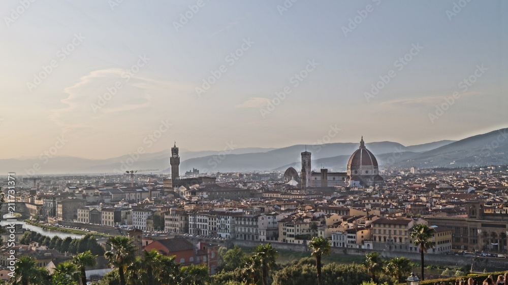 Luxurious view of Florence from the observation deck over the city