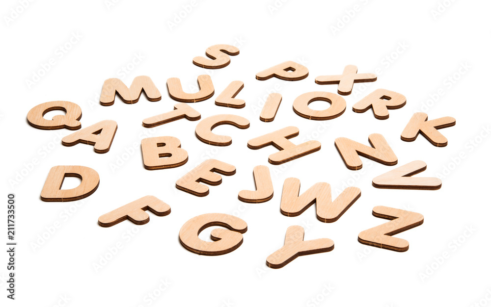 english wooden letters isolated english wooden letters isolated