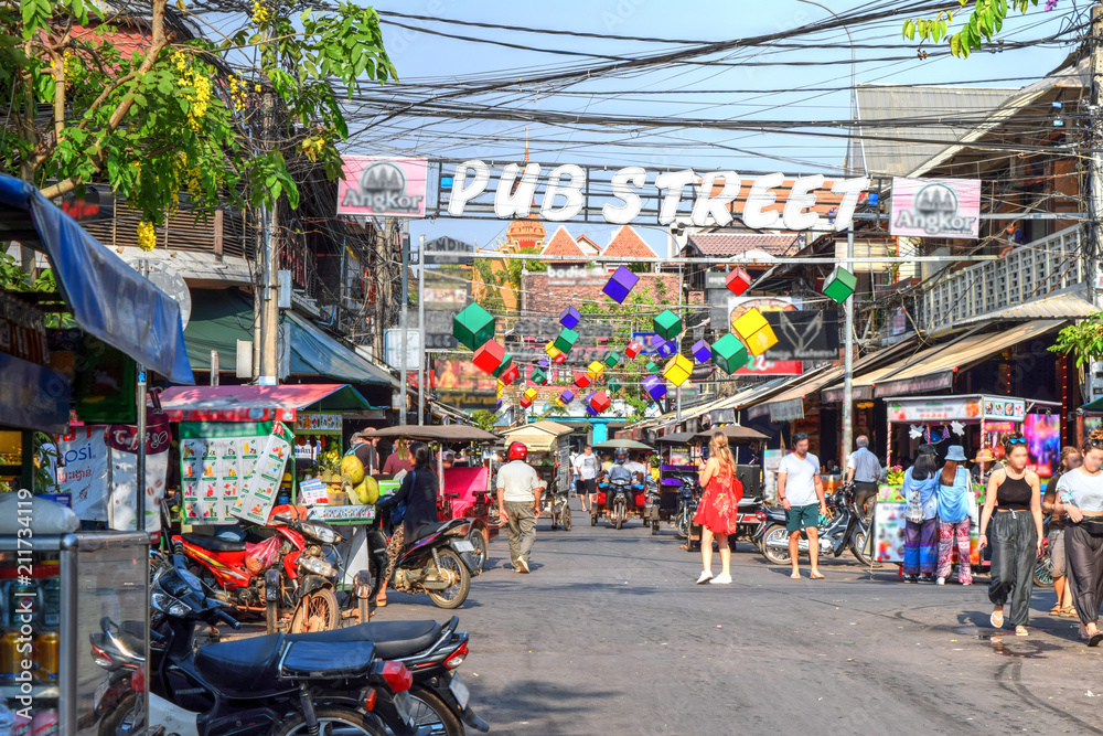 Obraz premium Siem Reap Pub Street