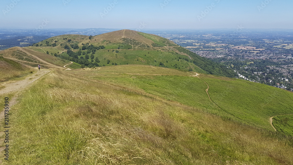 Fototapeta premium Malvern Hills with view Worcestershire england