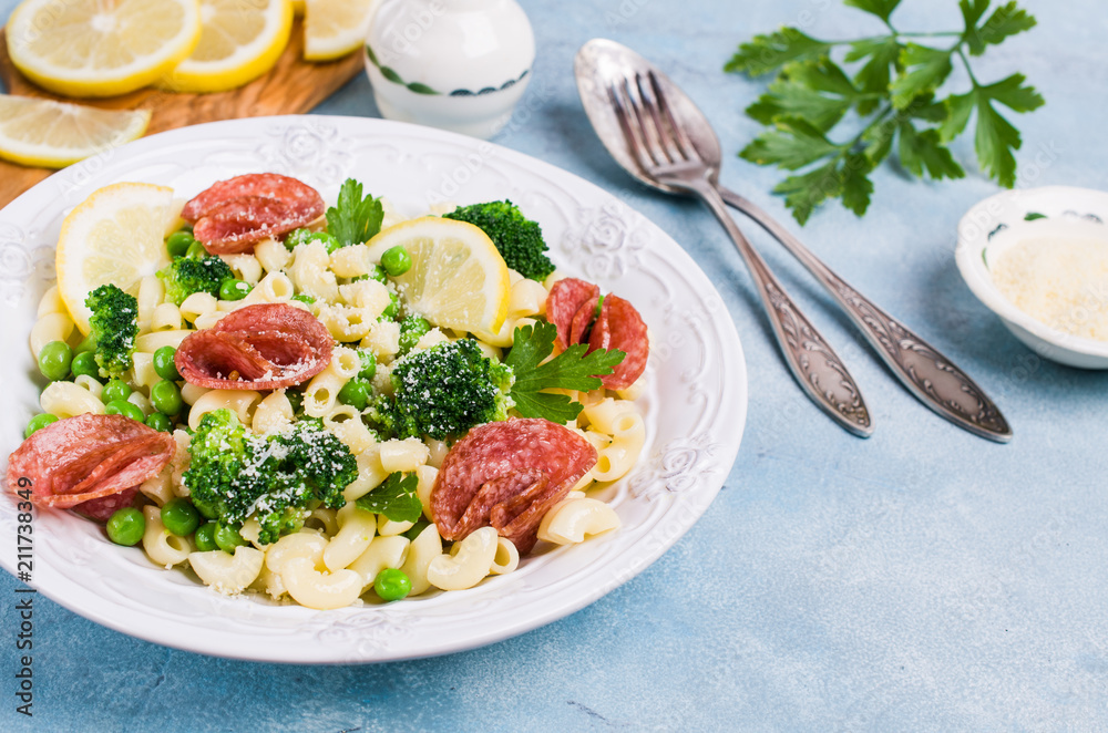 Traditional pasta with vegetables Traditional pasta with vegetables