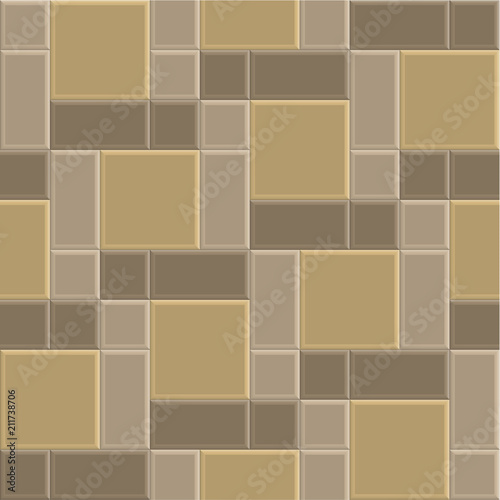 3D brick stone pathway pattern