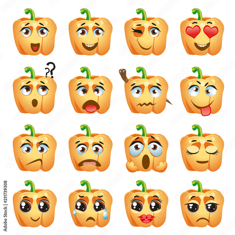 Fototapeta premium Pepper Emoji Emoticon Expression