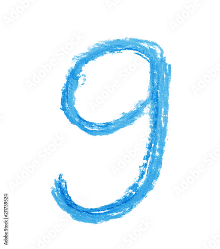 Hand drawn number symbol isolated