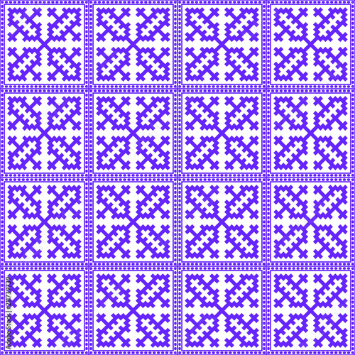 Hmong pattern seamless, purple vector design