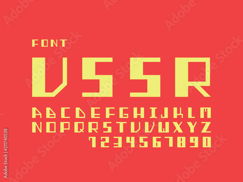 USSR font. Vector alphabet 