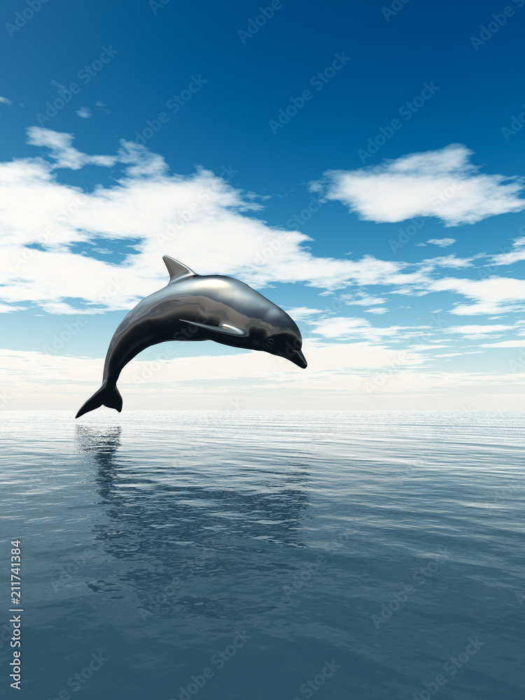 Fototapeta premium dolphin jumping out of the water