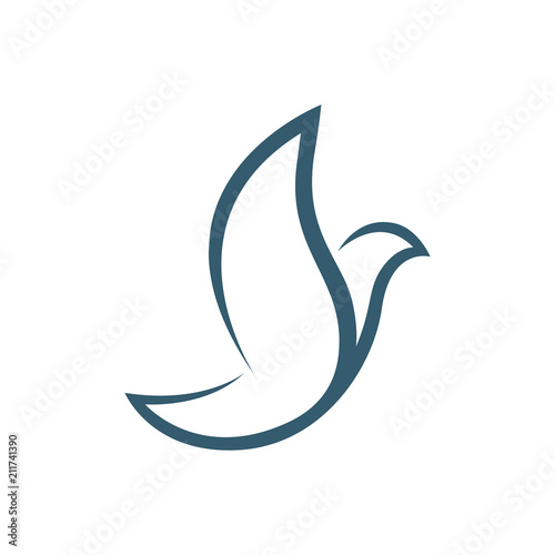 Dove Line vector Logo element. Bird design collection. Vector illustration