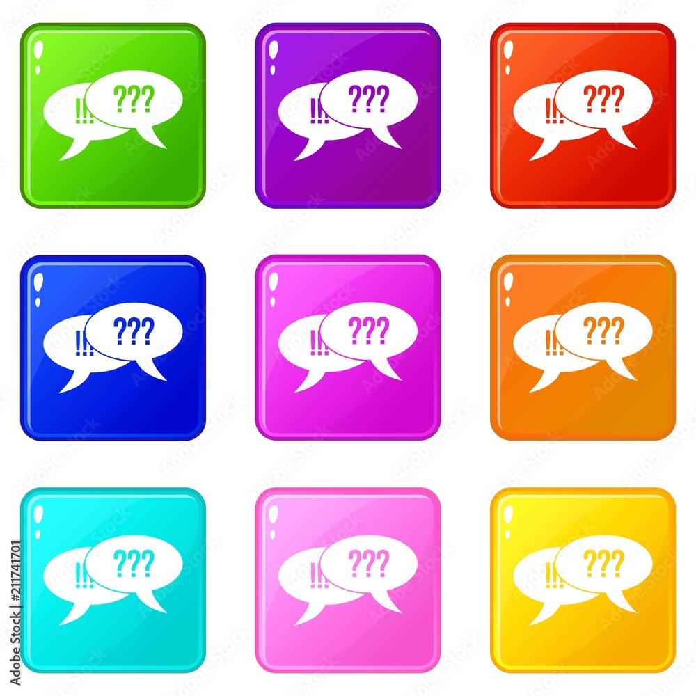 Question and exclamation speech bubbles in simple style isolated on white background vector illustration Question and exclamation speech bubbles in simple style isolated on white background vector illustration