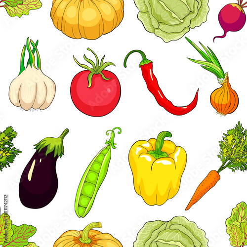 green vegetable.  illustration