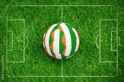 Composite image of football in ivory coast colours 