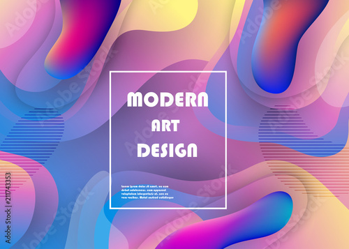 Colorful geometric background. Abstract shapes composition