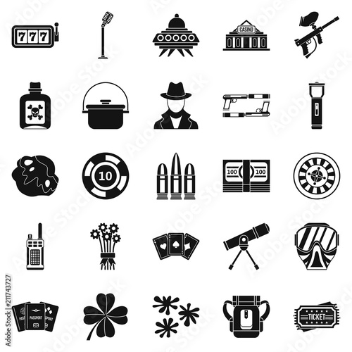 Adult icons set. Simple set of 25 adult icons for web isolated on white background