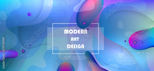 Colorful geometric background. Abstract shapes composition
