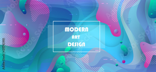 Colorful geometric background. Abstract shapes composition