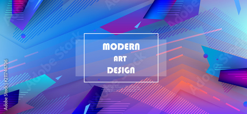 Colorful geometric background. Abstract shapes composition