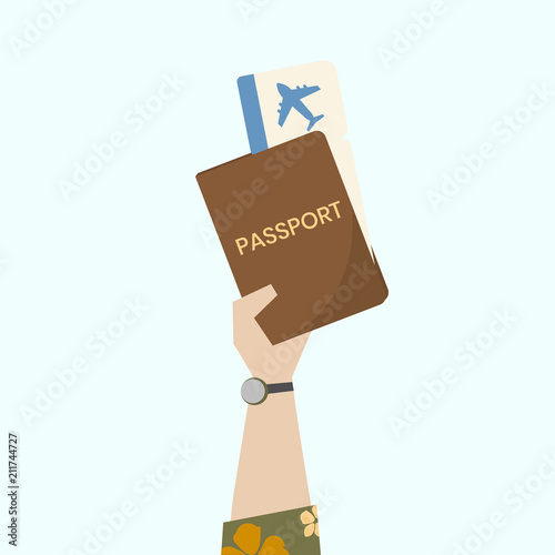 Illustration of an air ticket