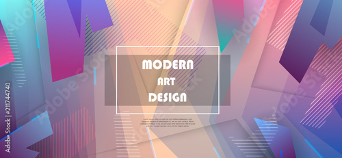 Colorful geometric background. Abstract shapes composition