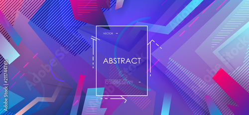 Colorful geometric background. Abstract shapes composition