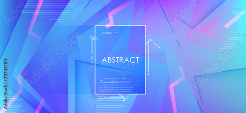 Colorful geometric background. Abstract shapes composition