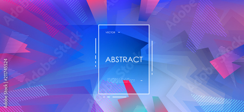 Colorful geometric background. Abstract shapes composition