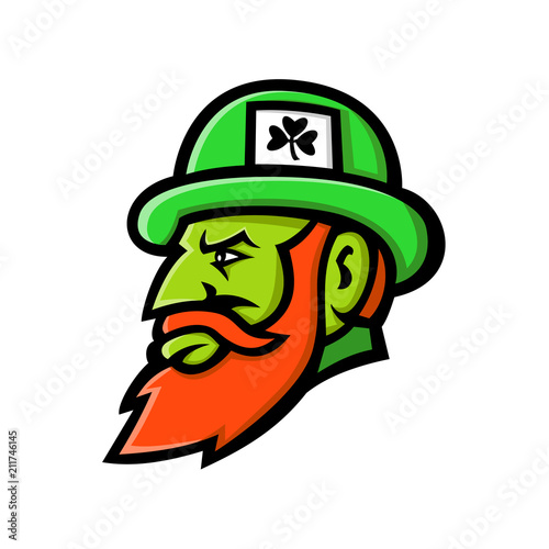 Leprechaun Head Mascot