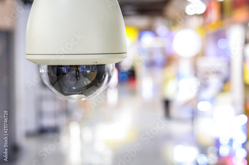 CCTV security guard in the mall building. photo