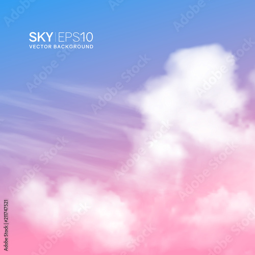 realistic pink-blue sky