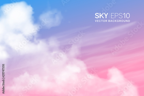 realistic pink-blue sky