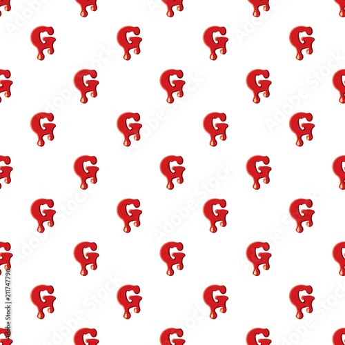 G letter isolated on white background. Red bloody G letter vector illustration