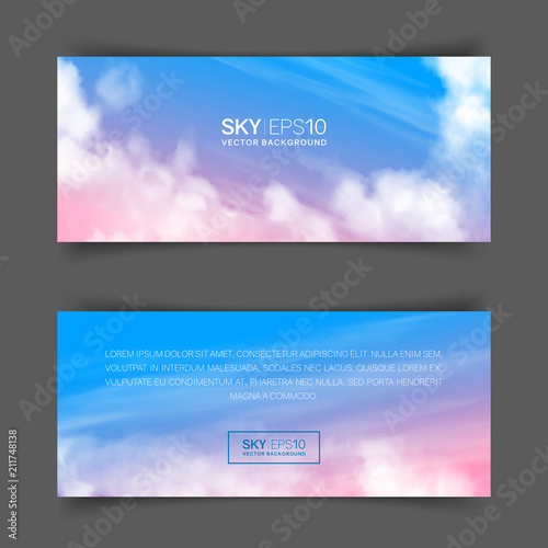 realistic pink-blue sky