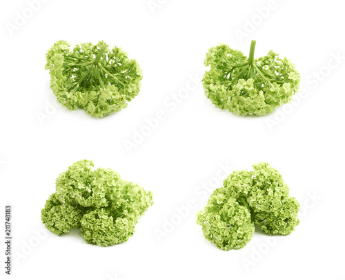Green decorational flower element