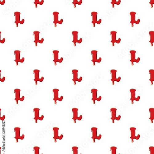 L letter isolated on white background. Red bloody L letter vector illustration