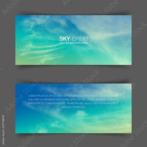 realistic turquoise-yellow sky