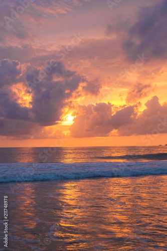 sunset on the beach in Asia © antonburkhan