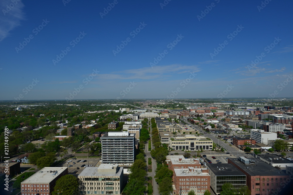 panorama on the city of Lincoln, Minnesota, USA