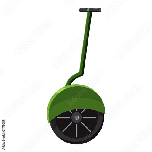 Solo wheel unicycle icon. Cartoon illustration of solo wheel unicycle vector icon for web design