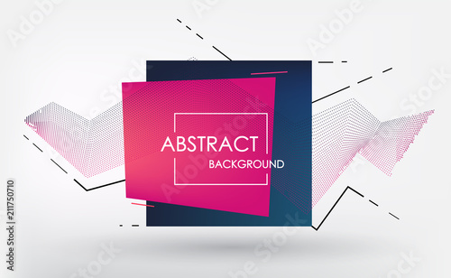 Abstract geometric background, combination of different geometric shapes
